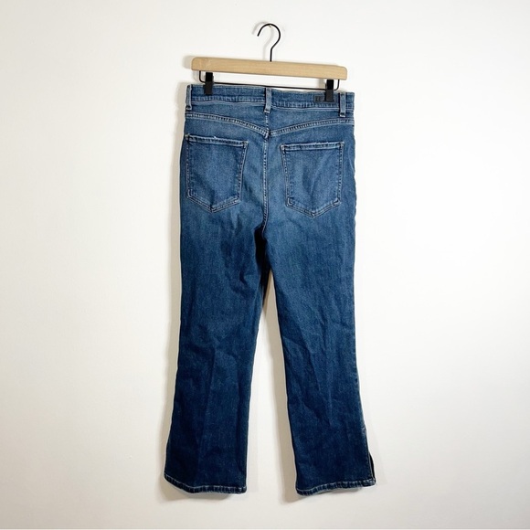 Le Jean Stella Crop Flare Jeans Luna Medium Blue Size 30 - Picture 4 of 7